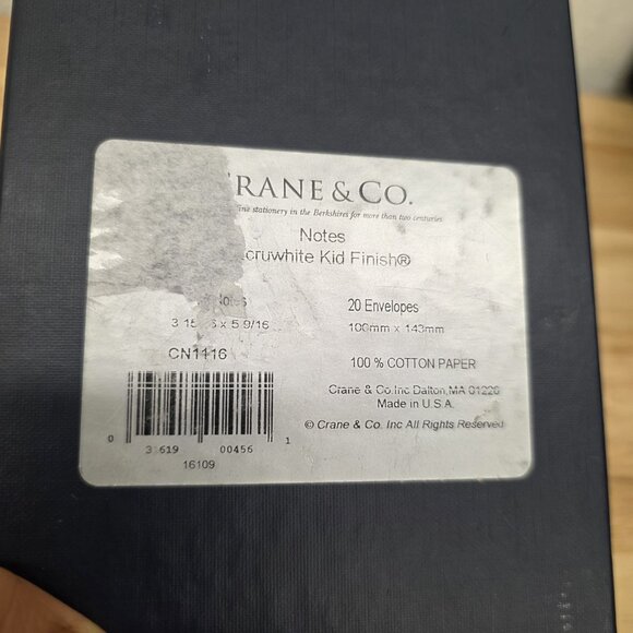 crane & co. 100% cotton paper stationery 16 env 19 cards blank - Picture 4 of 5